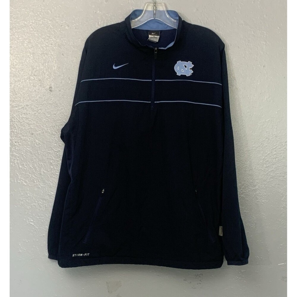 Nike Storm-Fit North Carolina 1/4 Zip Windbreaker Size L Breathable NC Jacket